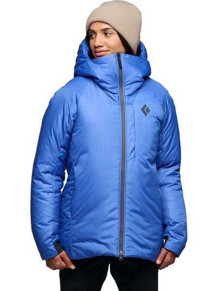 Black Diamond Parka "Solution 4.0" w kolorze niebieskim rozmiar: M. Niebieskie kurtki Black Diamond, m, bez wzorów, z puchu, bez kaptura. Za 457,95 zł.