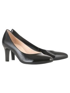 Högl Skórzane czółenka w kolorze czarnym rozmiar: 38,5. Czarne czółenka HÖGL, bez wzorów, bez obcasa, bez zapięcia. Za 243,64 zł.