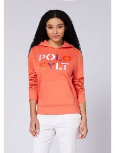 Polo Sylt Bluza w kolorze pomarańczowym rozmiar: XL. Pomarańczowe bluzy Polo Sylt, xl, bez wzorów, z bawełny, z kapturem. Za 136,13 zł.