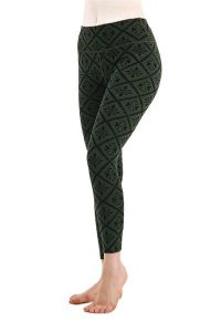 Venus - Legginsy termoaktywne (100% Merino / 230g/m²). Zielone legginsy WOOLONA, bez wzorów, z dzianiny, z podwyższonym stanem, długie. Za 351,00 zł.