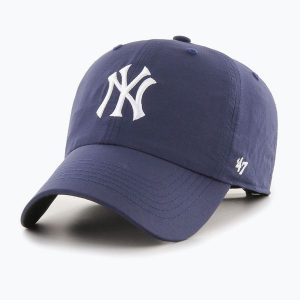 Czapka z daszkiem 47 Brand New York Yankees Brrr CLEAN UP. Niebieskie czapki 47 Brand, bez wzorów. Za 109,99 zł.