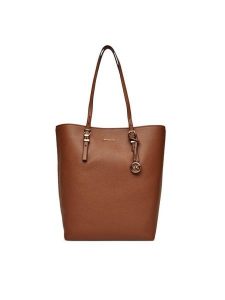 MICHAEL Michael Kors Torebka Quinn 30S5GQNT3L Brązowy. Brązowe shopper bag MICHAEL Michael Kors, bez wzorów, ze skóry, bez dodatków. Za 769,99 zł.