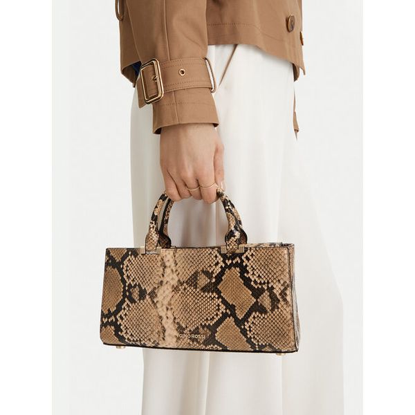 Torebka GINO ROSSI. Brązowe torebki klasyczne Gino Rossi, bez wzorów, bez dodatków. Za 249,99 zł.