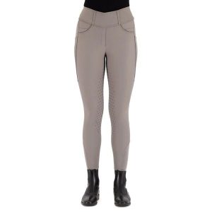 Damskie legginsy zawodnicze z pełną przyczepnością Easy Rider Maxima. Brązowe legginsy EASY RIDER, bez wzorów, z koronki. Za 360,00 zł.
