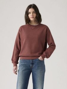 Levi's Sweter w kolorze brązowym rozmiar: L. Brązowe swetry oversize Levi's®, l, bez wzorów, z bawełny, bez ramiączek. Za 109,78 zł.