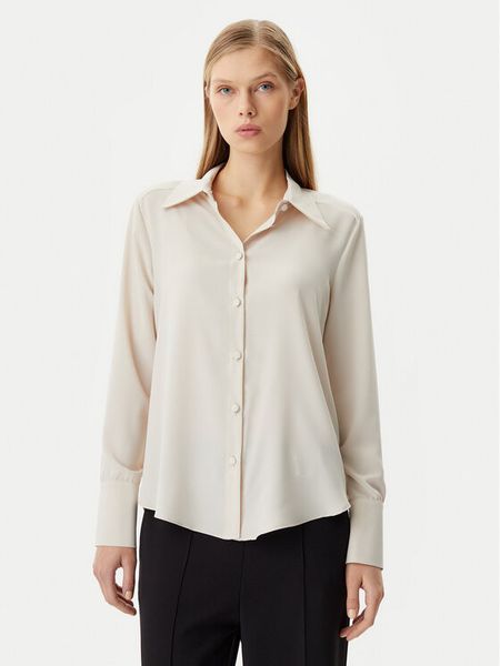 Rinascimento Koszula CFC0122916003 Beżowy Regular Fit. Brązowe koszule Rinascimento, xl, bez wzorów, z syntetyku, bez kołnierzyka, bez ramiączek. Za 119,99 zł.