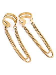 MOODE Nausznice "Philomene" rozmiar: onesize. Żółte kolczyki MOODE, ze stali. Za 43,99 zł.