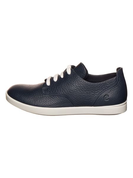 Ecco Skórzane sneakersy "Leisure" w kolorze granatowym rozmiar: 39. Niebieskie trampki ecco, bez wzorów, bez zapięcia. Za 214,78 zł.