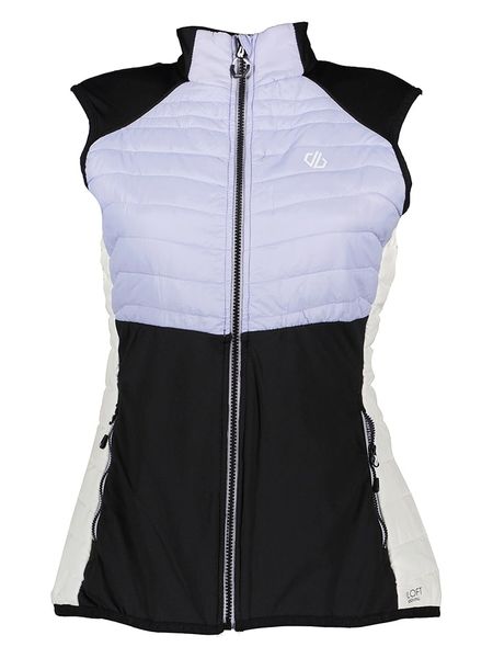 Dare 2b Kamizelka hybrydowa "Surmount II" w kolorze czarno-lawendowym rozmiar: 46. Różowe kamizelki Dare 2b, bez wzorów, z materiału, bez kołnierzyka, bez ramiączek, bez kaptura. Za 143,90 zł.