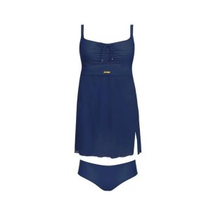 Strój kąpielowy plażowy damski tankini Self Tankini Fashion. Niebieskie bikini SELF HEAT, bez wzorów. Za 191,38 zł.