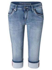 Timezone Rybaczki dżinsowe "Tali" - Slim fit - w kolorze błękitnym rozmiar: W30. Niebieskie jeansy Timezone, bez wzorów. Za 149,31 zł.