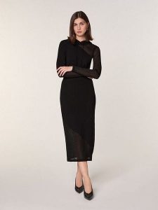 Rodier Wełniana spódnica w kolorze czarno-szarym rozmiar: XL. Czarne spódnice Rodier, na co dzień, xl, bez wzorów, z kaszmiru, midi. Za 326,99 zł.