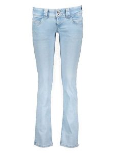 Pepe Jeans Dżinsy - Slim fit - w kolorze błękitnym rozmiar: W27/L30. Niebieskie jeansy Pepe Jeans, z aplikacjami, z jeansu. Za 180,06 zł.