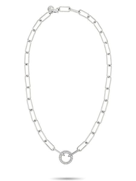 Tamaris Naszyjnik z cyrkoniami - dł. 45 cm rozmiar: onesize. Szare naszyjniki Tamaris, z cyrkonią, ze stali. Za 152,62 zł.