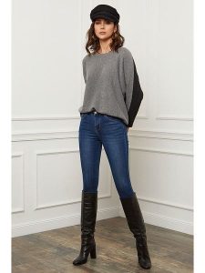 Joséfine Sweter "Aladin" w kolorze szaro-antracytowym rozmiar: L. Czarne swetry oversize Joséfine, l, bez wzorów, z kaszmiru, bez ramiączek. Za 208,99 zł.