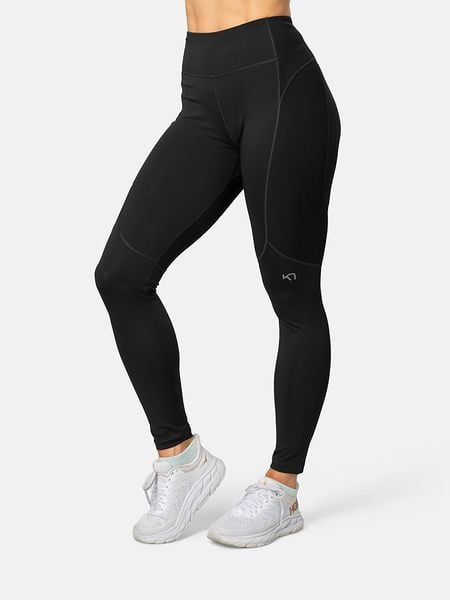 KARI TRAA Legginsy sportowe "Linnea" w kolorze czarnym rozmiar: M. Czarne legginsy Kari Traa, m, bez wzorów, z podwyższonym stanem, outdoorowe. Za 209,95 zł.