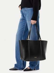 GINO ROSSI Torebka CEO-YANAY Czarny. Czarne shopper bag Gino Rossi, bez wzorów, z materiału, bez dodatków. Za 279,99 zł.