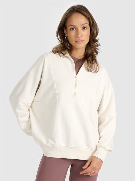 4F Bluza dresowa nierozpinana bez kaptura damska - biała L. Białe bluzy 4f, l, bez wzorów, z dresówki, bez kaptura. W wyprzedaży za 139,99 zł.