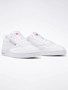 Reebok Skórzane sneakersy "Club C 85" w kolorze białym rozmiar: 39. Białe trampki Reebok, bez wzorów, bez zapięcia. Za 331,75 zł.