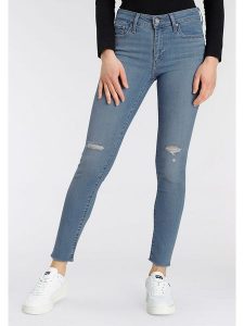 Levi´s Dżinsy "711" - Skinny fit - w kolorze niebieskim rozmiar: W26/L32. Niebieskie jeansy z aplikacjami. Za 166,88 zł.