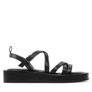 Sandały Sergio Bardi. Czarne sandały Sergio Bardi, bez wzorów, bez obcasa, na płaskiej podeszwie, bez zapięcia. Za 223,00 zł.