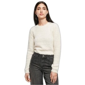 Damski krótki sweter Urban Classics Feather GT. Białe swetry klasyczne Urban Classics, na zimę, bez kołnierzyka. Za 191,00 zł.