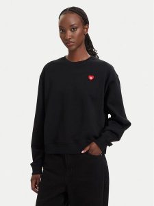 HUGO Bluza Deroxina 7 50555808 Czarny Relaxed Fit. Czarne bluzy Hugo, m, bez wzorów, z bawełny, bez kaptura. Za 364,99 zł.