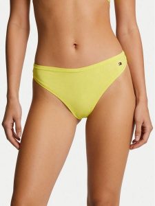 Tommy Hilfiger Figi klasyczne UW0UW06047 Żółty jasny. Żółte figi TOMMY HILFIGER, bez wzorów, z syntetyku. Za 119,99 zł.