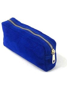 Marlon Skórzana kosmetyczka w kolorze niebieskim - 18 x 8 x 4 cm rozmiar: onesize. Niebieskie kosmetyczki Marlon, bez wzorów, z materiału. Za 118,84 zł.