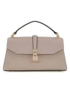 Guess Torebka w kolorze beżowym - 23 x 11 x 6 cm rozmiar: onesize. Brązowe torebki klasyczne Guess, z aplikacjami, z materiału, przez ramię, bez dodatków. Za 506,32 zł.