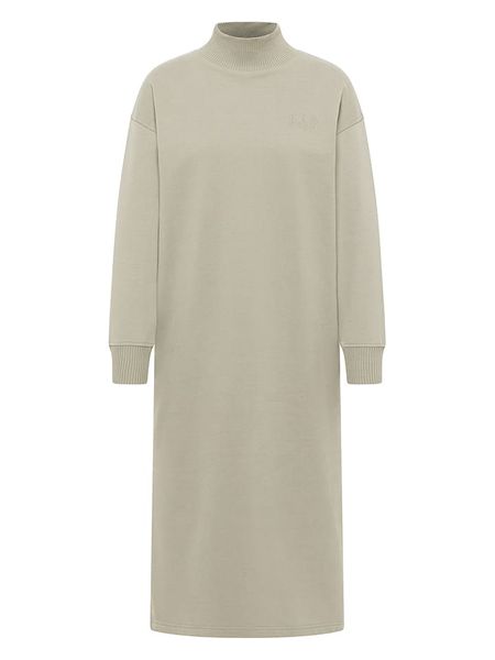 ELBSAND Sukienka dresowa "Roomi" w kolorze beżowym rozmiar: XS. Brązowe sukienki ELBSAND, xs, bez wzorów, z bawełny, bez kołnierzyka, bez ramiączek, maxi. Za 143,90 zł.