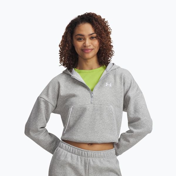 Bluza Under Armour Rival Fleece Piped HZ Hoodie. Szare bluzy Under Armour, bez wzorów, bez kaptura. Za 219,99 zł.