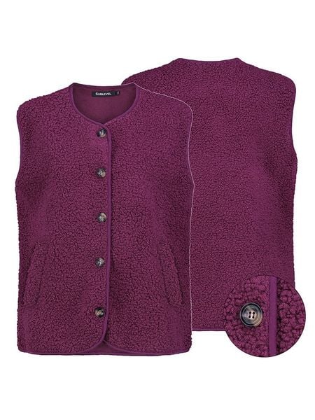Sublevel Kamizelka pluszowa w kolorze fioletowym rozmiar: M/L. Różowe kamizelki Sublevel, l, bez wzorów, bez kołnierzyka, bez ramiączek, bez kaptura. Za 170,07 zł.