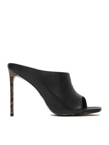 Eva Minge Klapki EO- SAMIRA-LT20136-159-1 Czarny. Czarne klapki Eva Minge, bez wzorów, ze skóry, bez obcasa. Za 449,99 zł.