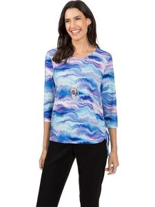 WITT WEIDEN Koszulka w kolorze niebieskim rozmiar: 38. Niebieskie bluzki WITT WEIDEN, bez wzorów, bez kołnierzyka, bez ramiączek. Za 65,69 zł.