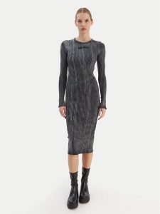 Karl Lagerfeld Jeans Sukienka codzienna B1W13055 Szary Slim Fit. Szare sukienki Karl Lagerfeld Jeans, na co dzień, m, bez wzorów, z bawełny, bez kołnierzyka, bez ramiączek, proste. Za 641,99 zł.