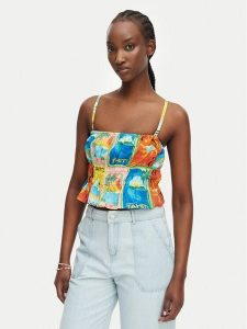Roxy Top Atlas Palmy Daze ERJWT03669 Kolorowy Regular Fit. Topy Roxy, l, bez wzorów, z wiskozy, bez kołnierzyka, bez ramiączek. Za 199,99 zł.