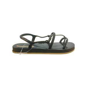 Buty sandały japonki damskie Ipanema Drip Intense. Czarne klapki Ipanema, bez wzorów, z materiału, bez obcasa. Za 139,99 zł.
