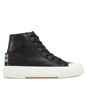 Trampki LOVE MOSCHINO. Czarne trampki LOVE MOSCHINO, bez wzorów, bez zapięcia. Za 499,99 zł.
