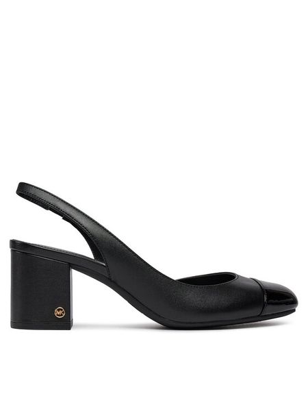 MICHAEL Michael Kors Czółenka Perla Flex Sling Pump 40R4PLMP1L Czarny. Czarne czółenka MICHAEL Michael Kors, bez wzorów, ze skóry, bez obcasa, bez zapięcia. Za 410,99 zł.