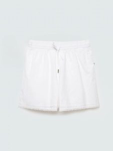 Szorty damskie bawełniane haftowane białe Balbine 100. Białe szorty Big Star, bez wzorów, z bawełny, eleganckie. Za 159,99 zł.