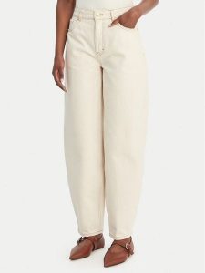 HUGO Jeansy Gimine_5 50561201 Écru Barrel Fit. Jeansy Hugo, bez wzorów, z bawełny. Za 669,99 zł.