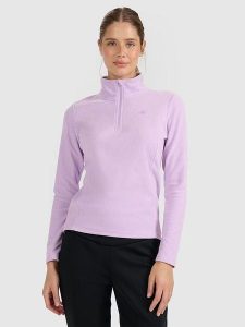 4F Bluza polarowa w kolorze fioletowym rozmiar: L. Różowe bluzy 4f, l, bez wzorów, z polaru, bez kaptura. Za 78,10 zł.