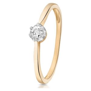 Pierścionek - , Brylant 0,10ct. Pierścionki marki W.KRUK. Za 1 790,00 zł.