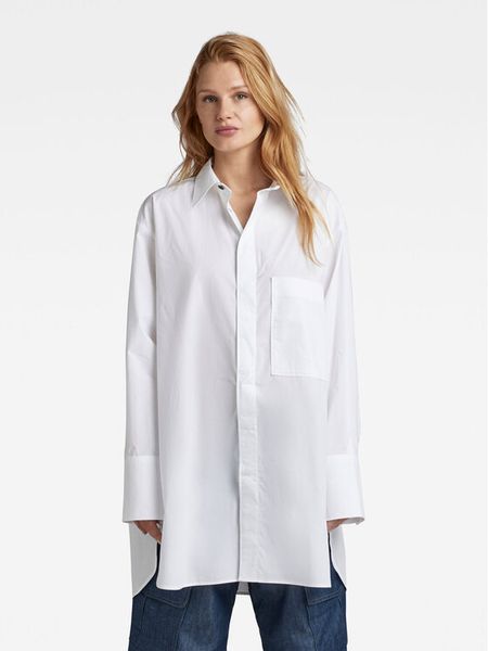 G-Star Raw Koszula D22492-4481-110 Biały Oversize. Białe koszule G-Star Raw, l, bez wzorów, z bawełny, bez kołnierzyka, bez ramiączek. Za 359,99 zł.