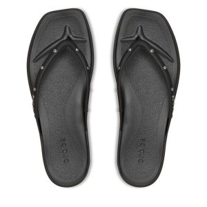 Japonki Crocs. Czarne klapki Crocs, bez wzorów, bez obcasa. Za 179,99 zł.