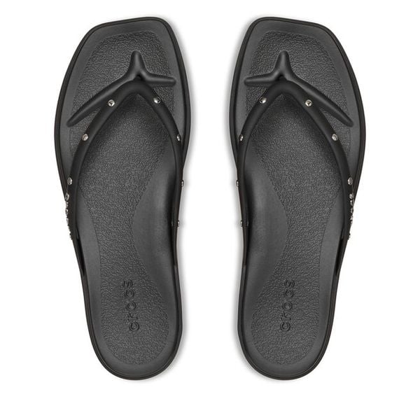 Japonki Crocs. Czarne klapki Crocs, bez wzorów, bez obcasa. Za 179,99 zł.