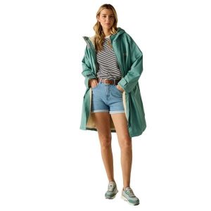 Wodoodporny, Dwustronny Szlafrok Unisex Dla Dorosłych. Zielone szlafroki Regatta, l, bez wzorów, z materiału, z kapturem. Za 374,99 zł.