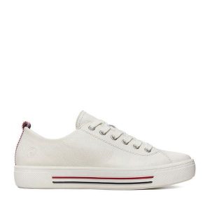 Tenisówki Remonte. Białe trampki Remonte, bez wzorów, bez zapięcia. Za 359,99 zł.