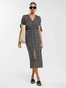 BIG STAR Sukienka w kolorze czarnym rozmiar: L. Czarne sukienki Big Star, l, bez wzorów, z wiskozy, retro, bez kołnierzyka, bez ramiączek, midi. Za 87,99 zł.